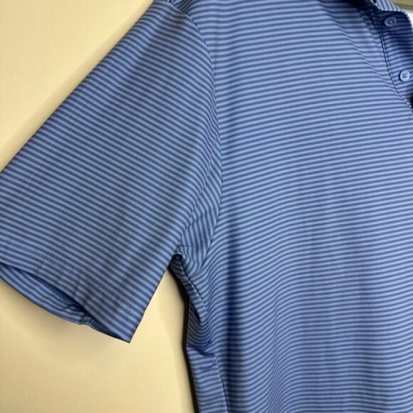 Rorie Whelan Golf Striped Performance Stretchy Polo Shirt - Size L - Picture 4 of 11